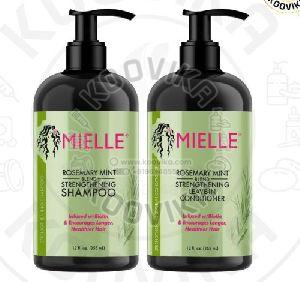 Mielle Bundle Rosemary Mint Strengthening Shampoo 355 Ml & Rosemary Mint Strengthening Conditioner 3