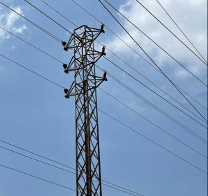 Mild Steel Electric Transmission Line Lattice Tower For Power Supply