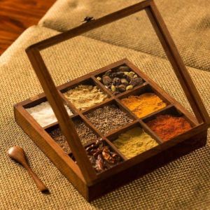 Wooden Spice Box