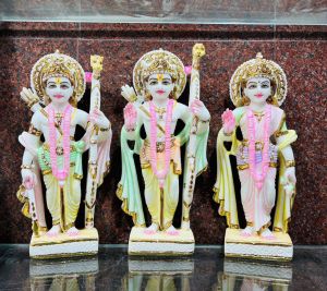 Multicolor Marble RAM Darbar Statue