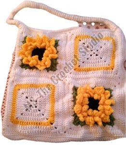 Cotton Handcrafted Crochet Bag, Strap Type : Double Handle