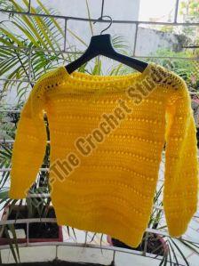 Ladies Full Sleeve Crochet Sweater, Specialities : Impeccable Finish, Easily Washable