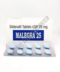 Malegra 25 Mg Tablet, Packaging Type : Box