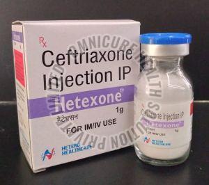 Hetexone 1000mg Injection, Composition : Ceftriaxone (1000mg)