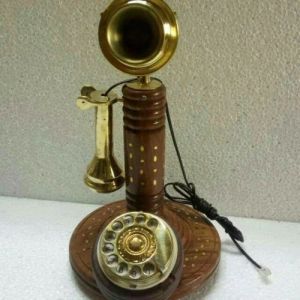 Electric Handicraft Wooden Telephone