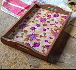 Rectangular Meenakari Serving Tray