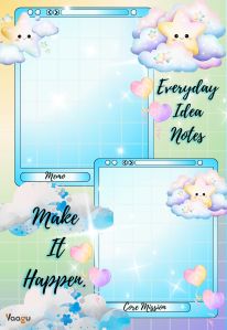 Cute Star On Cloud Printed Pages A5 Notepad Cute Stationery