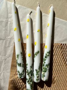 Hand Painted Scented Taper Candles