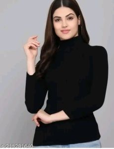 High Neck Black Sweater