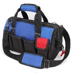 Pahal Nylon Electrician and Technician Open Mouth Blue Tool Bag (16-inch)