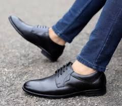 Mens Black Formal Shoes, Insole Material : PVC Leather