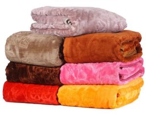 Plain Mink Blankets For Single Bed, Double Bed