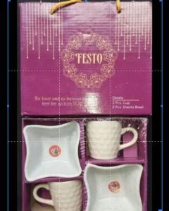 Festo 2 Pcs Cup Snacks Bowl Gift Set