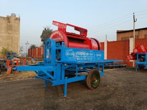 Automatic Hydraulic Wheat Thresher, Color : Blue