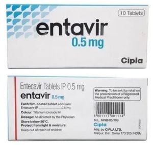 0.5mg Entavir Tablets, Packaging Type : Paper Box