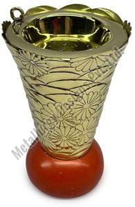 Golden & Red Incense Burner For Worship Use