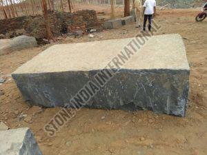 Black Plain Solid Rough Granite Block, For Bathroom, Floor, Wall, Shape : Rectangular