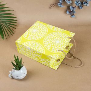 Mandala Print Box, Color : Yellow For Packing Gift