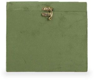 Rectangle Green Velvet Gift Box For Using Storing Jewelry