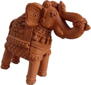 Terracotta Elephant Statue