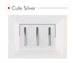 Hosper RSCT05 6 M Cute Silver Modular Switch Plate Cover