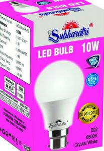 50/60 Hz Subharatri 10W LED Bulb For Home, Mall, Hotel