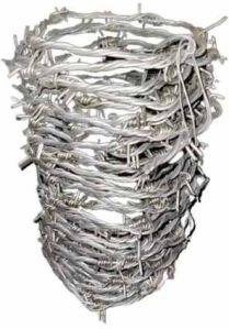 MS Barbed Wire Fencing, Color : Silver For Fence Mesh, Iron Mesh