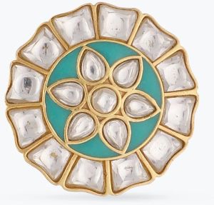 Antika Jadau Kundan Silver Ring