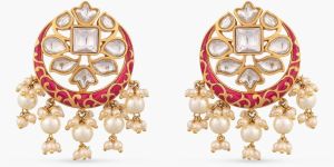 Chandni Enamel Silver Earrings