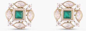 Gauhar Moissanites AND Gemstone Silver Stud Earrings