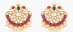 Kalapi Jadau Silver Earrings