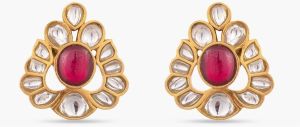 Phullati Jadau Silver Stud Earrings