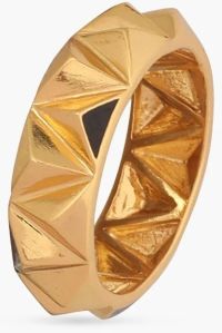 Pyramid Band Silver Finger Ring