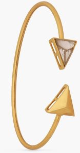 Pyramid Dainty Open Style Silver Bracelet