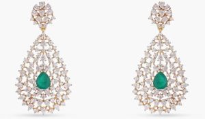 Rasika Dazzling Silver Cz Earrings