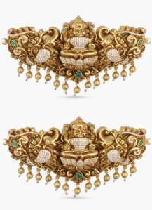 Aashni Antique Temple Armlets, Length : 12 Cm, Weight : 130.79 Gm