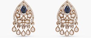 Delara Nakshtra Cz Blue Stud Earrings