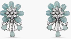 Floret Cz Drop Earrings