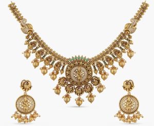 Peacock Temple Antique Necklace Set