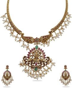 Sanvi Nakshi Temple Necklace Set