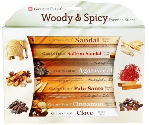 Garden Fresh Woody &AMP;AMP; Spicy Hexa Collection Incense Sticks