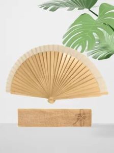 Wooden Fans With Jute Covers (gift Item)