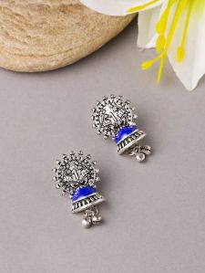 Women Girls Meenakari Enameling Oxidized Earrings