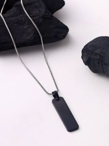 Stainless Steel Bar Pendant Necklace For Mens