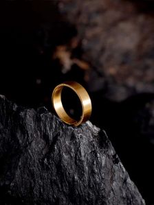 Stainless Steel Gold Plated Band Ring