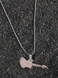 Stainless Steel Music Guitar Pendant