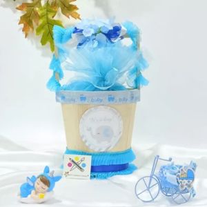 Baby Announcement Pinewood Bucket Gift Hamper