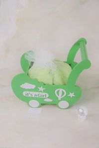 Mint Green Cot Wheel Hamper