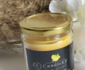 Premium Lemon Sparkle Scented Jar Candles &AMP;ndash; Round Jar