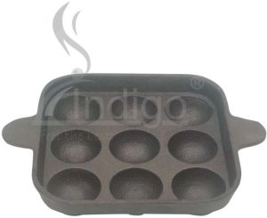 Cast Iron Square Appam Pan With Hdl